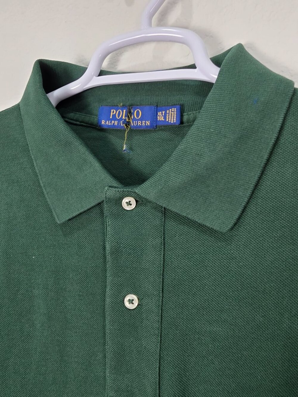 NWOT Polo Ralph Lauren Men's Green Long Sleeve Polo Shirt Size XLT & 2XLT - Picture 5 of 15